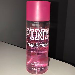Never opened PINK “fresh and clean” body mist